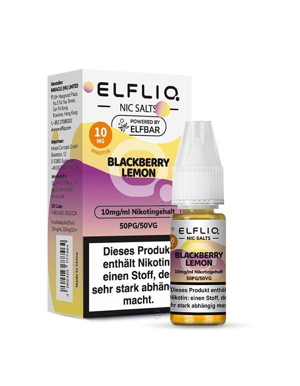 Blackberry Lemon Nikotinsalz Liquid 10ml Elfliq