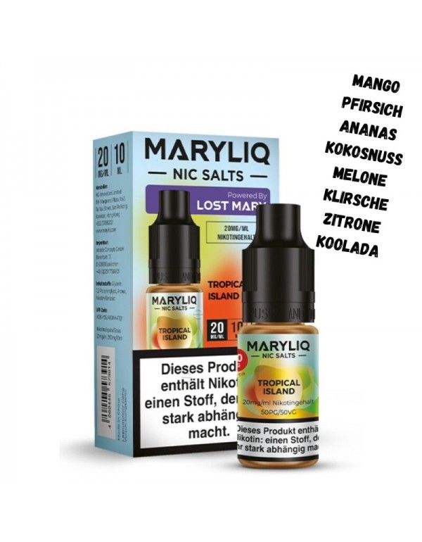 Tropical Island Nikotinsalz Liquid 10ml Maryliq