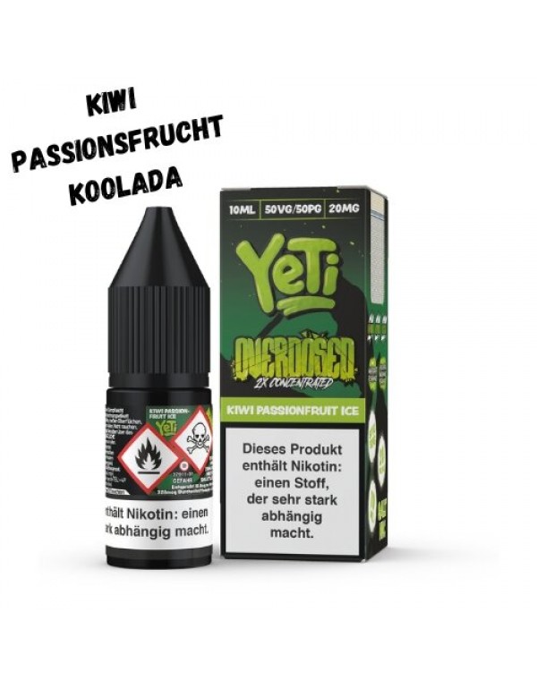 Kiwi Passionfruit Ice Nikotinsalz Liquid 10ml Yeti...