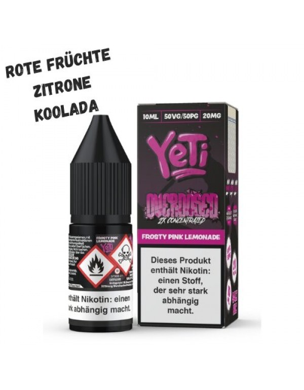 Frosty Pink Lemonade Nikotinsalz Liquid 10ml Yeti ...