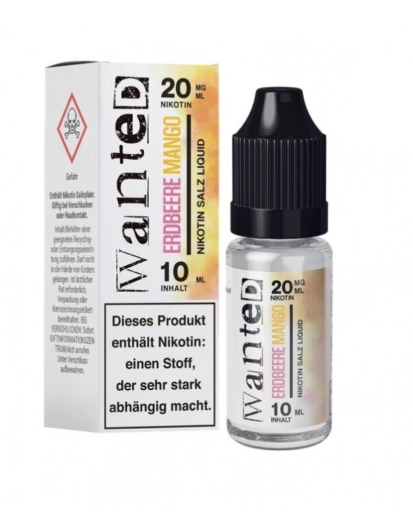 Erdbeere Mango Nikotin Salz Liquid  10ml Wanted Ov...