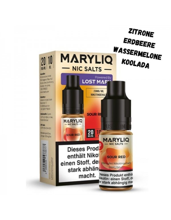 Sour Red Nikotinsalz Liquid 10ml Maryliq