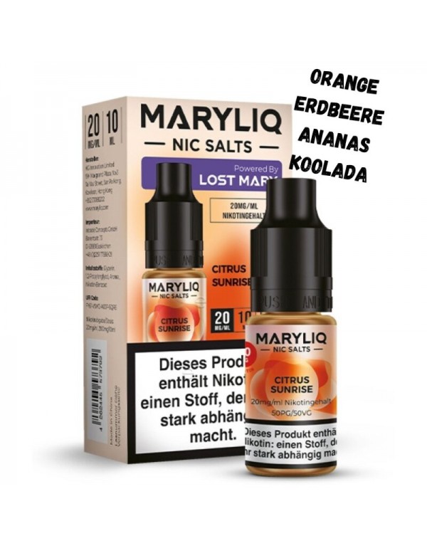 Citrus Sunrise Nikotinsalz Liquid 10ml Maryliq