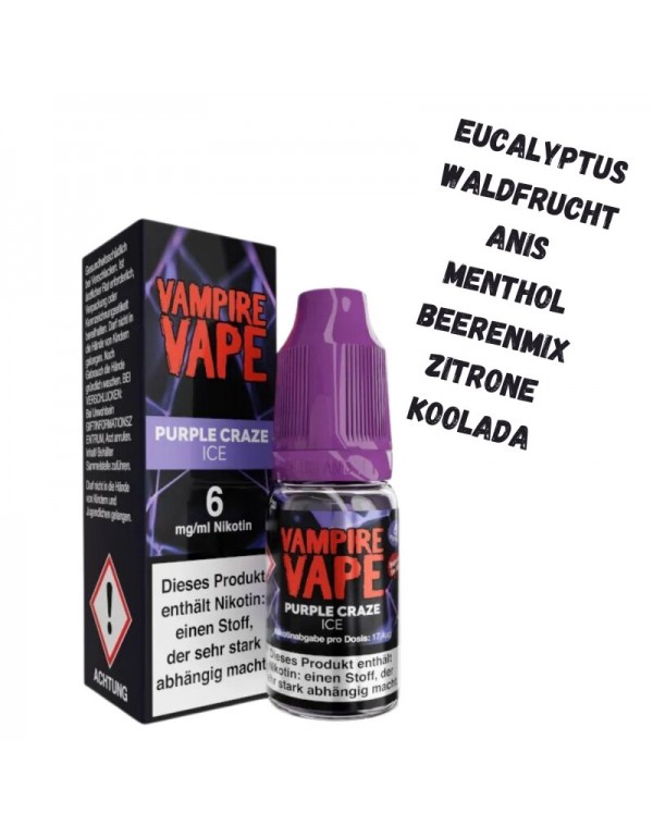 Purple Craze Ice Liquid 10ml Vampire Vape