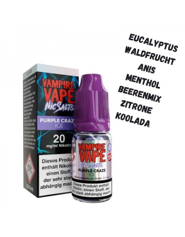 Purple Craze Nikotinsalz Liquid 10ml Vampire Vape