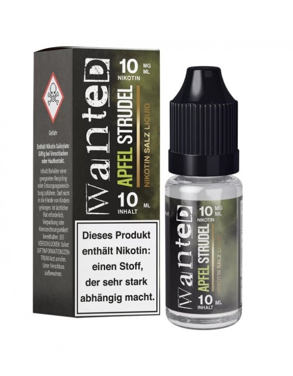 Apfelstrudel Nikotin Salz Liquid  10ml Wanted Over...