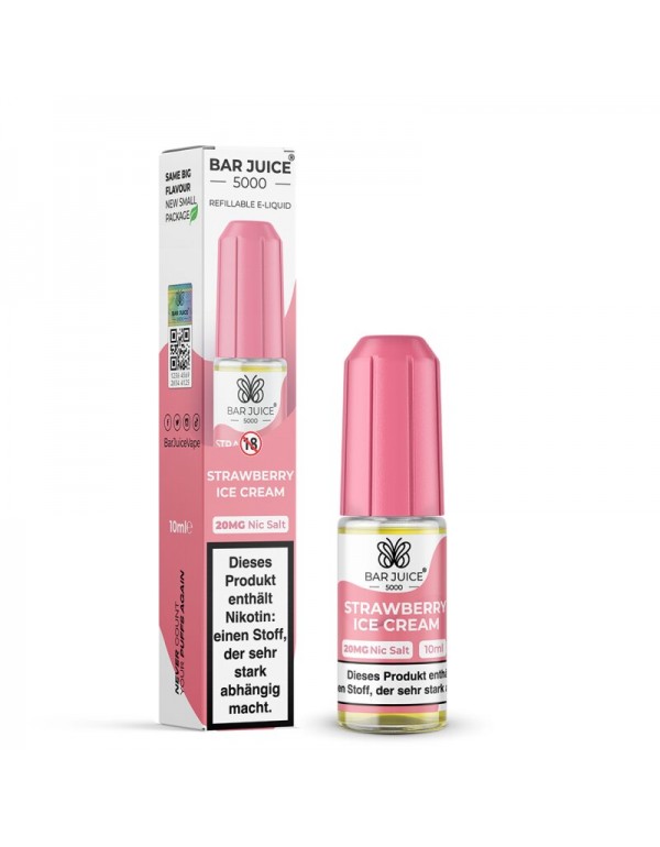 Strawberry Ice Cream Nikotinsalz Liquid 10ml Bar J...