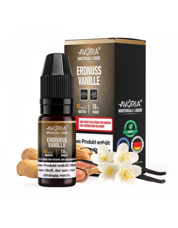 Erdnuss Vanille Nikotinsalz Liquid 10ml Avoria