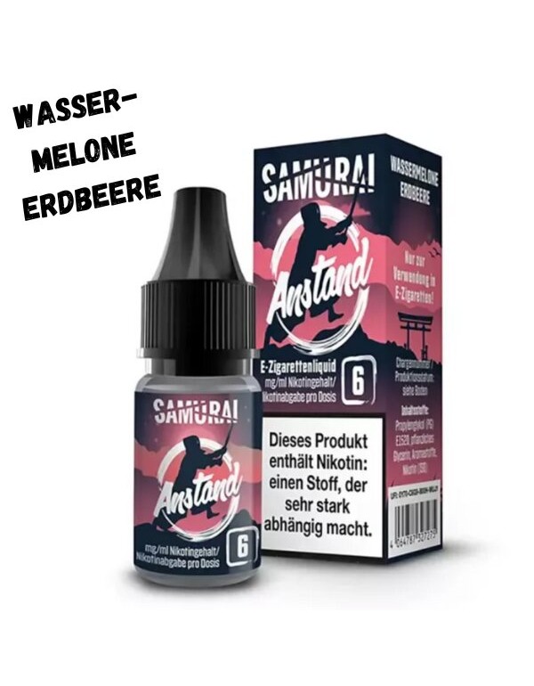 Anstand Liquid 10ml Samurai Vaping