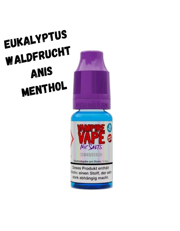 Heisenberg Nikotinsalz Liquid 10ml Vampire Vape