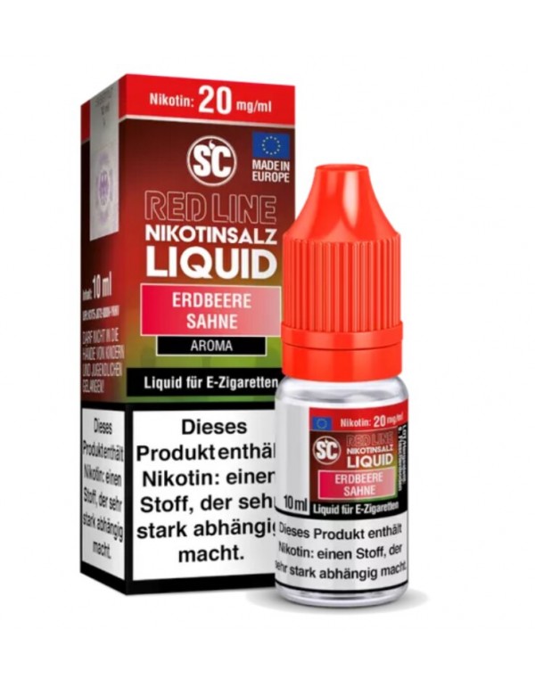 Erdbeere Sahne Nikotinsalz Liquid SC Red Line