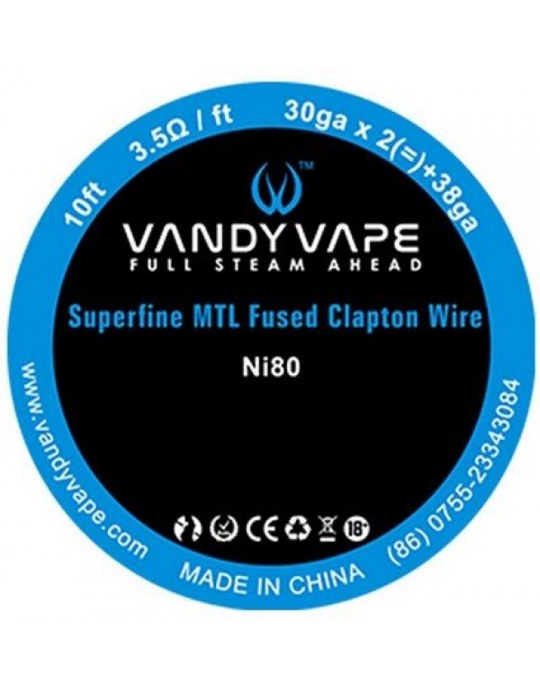 Superfine MTL Fused Clapton Wickeldrath 10ft Vandy...