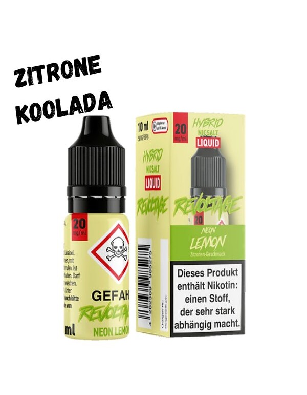 Neon Lemon Hybrid Nikotinsalz Liquid 10ml Revoltag...