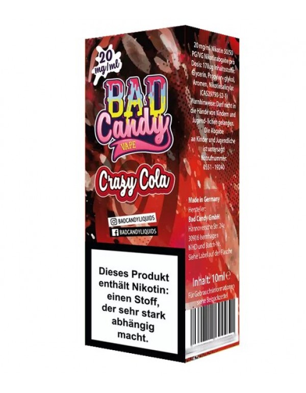 Crazy Cola Nikotinsalz 10ml Bad Candy