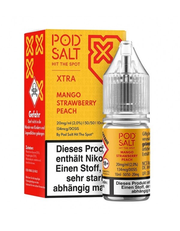 Mango Strawberry Peach Nikotinsalz Liquid 10ml Pod...