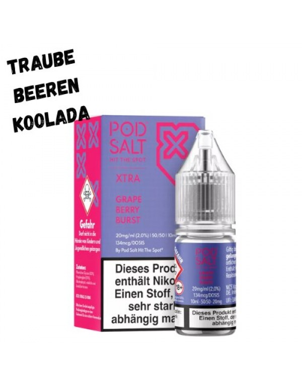 Grape Berry Burst Nikotinsalz Liquid 10ml Pod Salt...