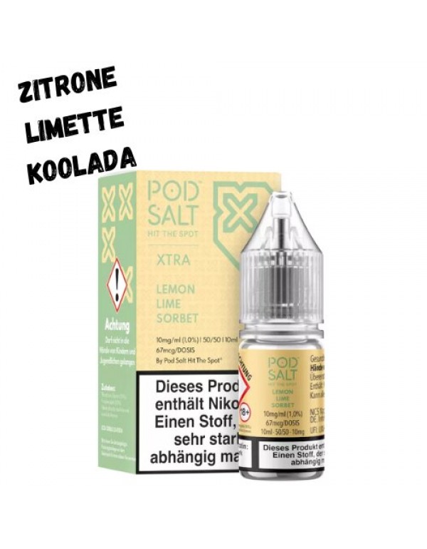 Lemon Lime Sorbet Nikotinsalz Liquid 10ml Pod Salt...