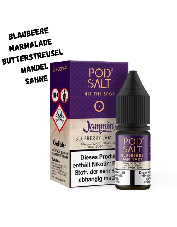 Blueberry Jam Nikotinsalz Liquid 10ml Pod Salt